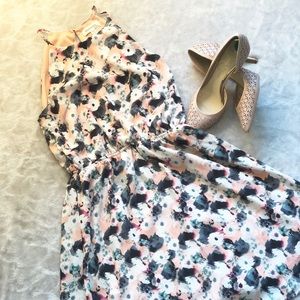 Short Flowery Monteau Dress size S